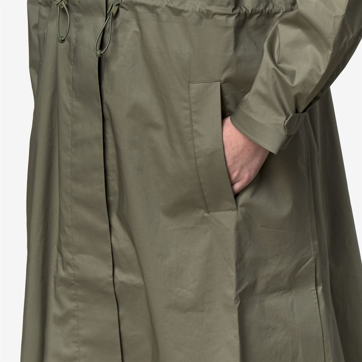 Jackets_Woman_BARBREIN COTTON 3LAYERS AF_Long_Green Lichen - Commercial 7