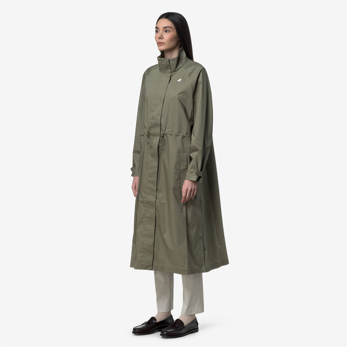 Jackets_Woman_BARBREIN COTTON 3LAYERS AF_Long_Green Lichen - Commercial 5