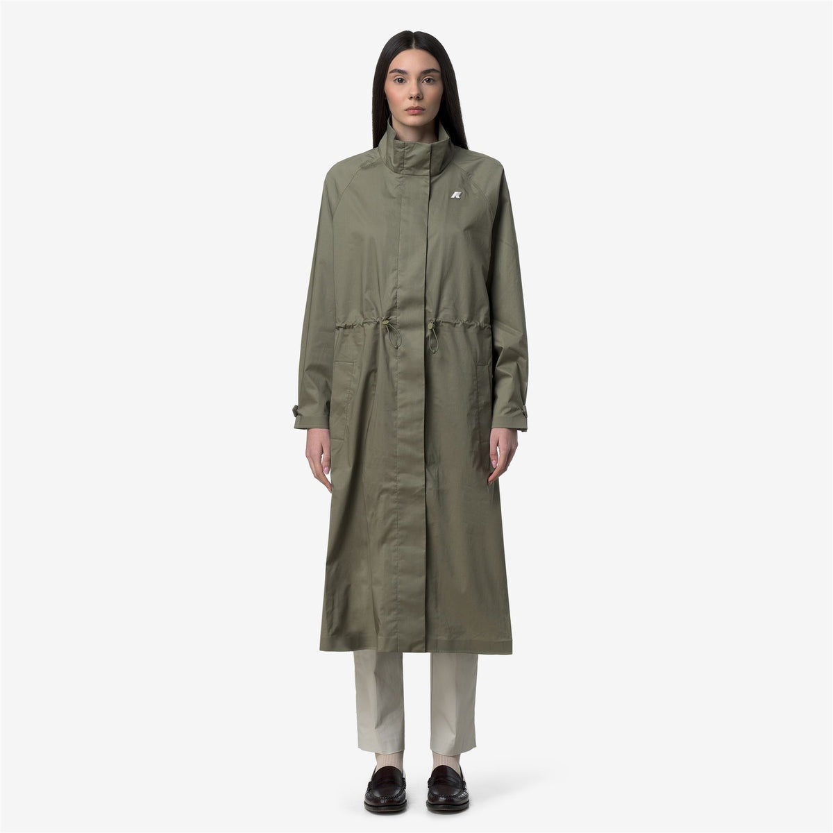 Jackets_Woman_BARBREIN COTTON 3LAYERS AF_Long_Green Lichen - Commercial 4