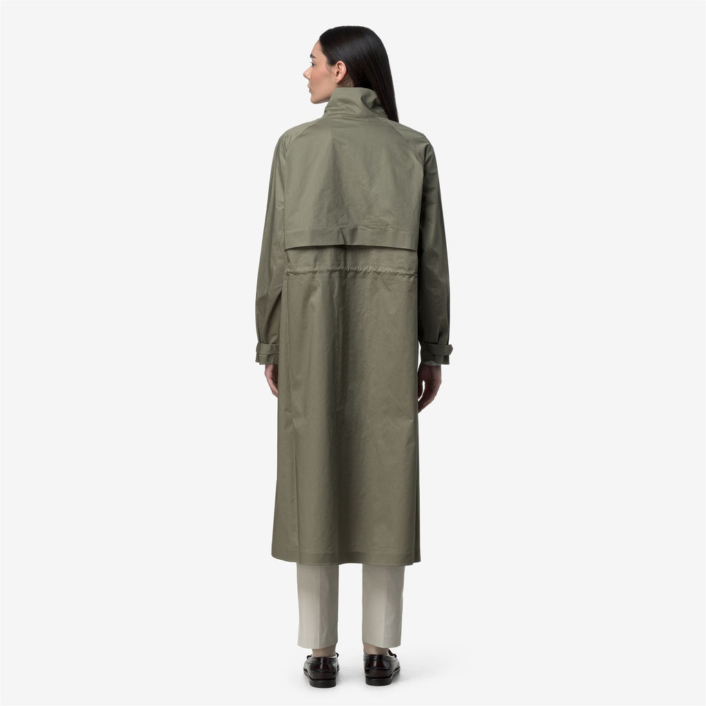 Jackets_Woman_BARBREIN COTTON 3LAYERS AF_Long_Green Lichen - Commercial 6