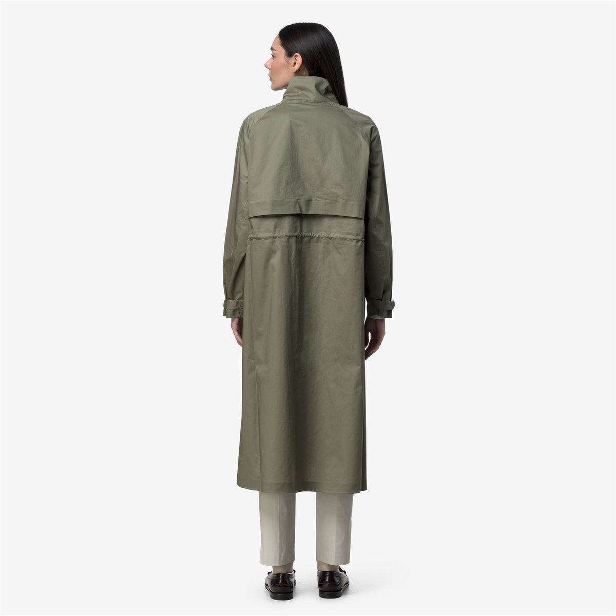 Jackets_Woman_BARBREIN COTTON 3LAYERS AF_Long_Green Lichen - Commercial 6