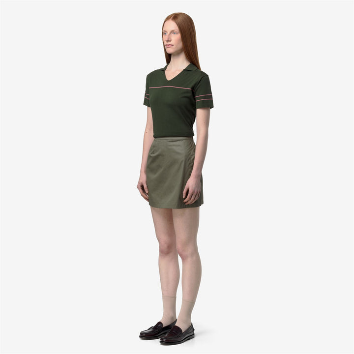 LAMANDIE SHINY COTTON - Shorts - Sport  Shorts - Woman - GREEN LICHEN 4