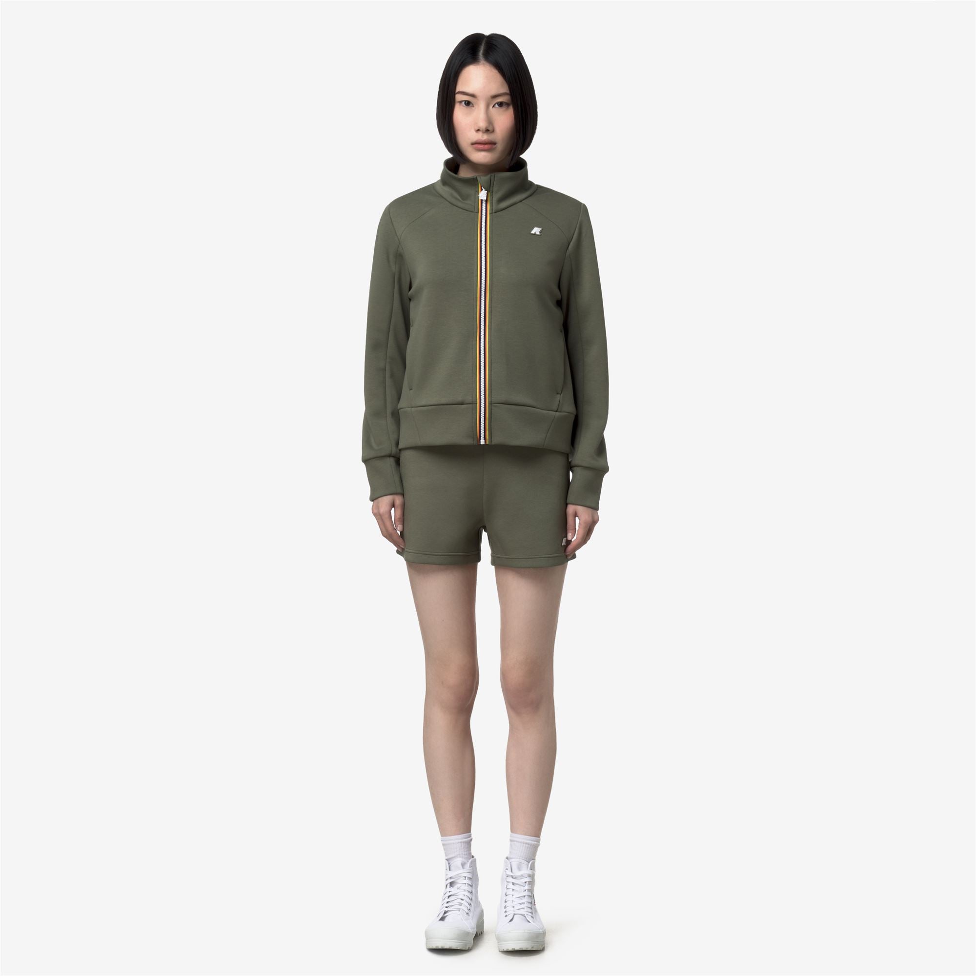 Shorts_Woman_RIKELLE LIGHT SPACER_Sport Shorts_Green Lichen - Commercial 4