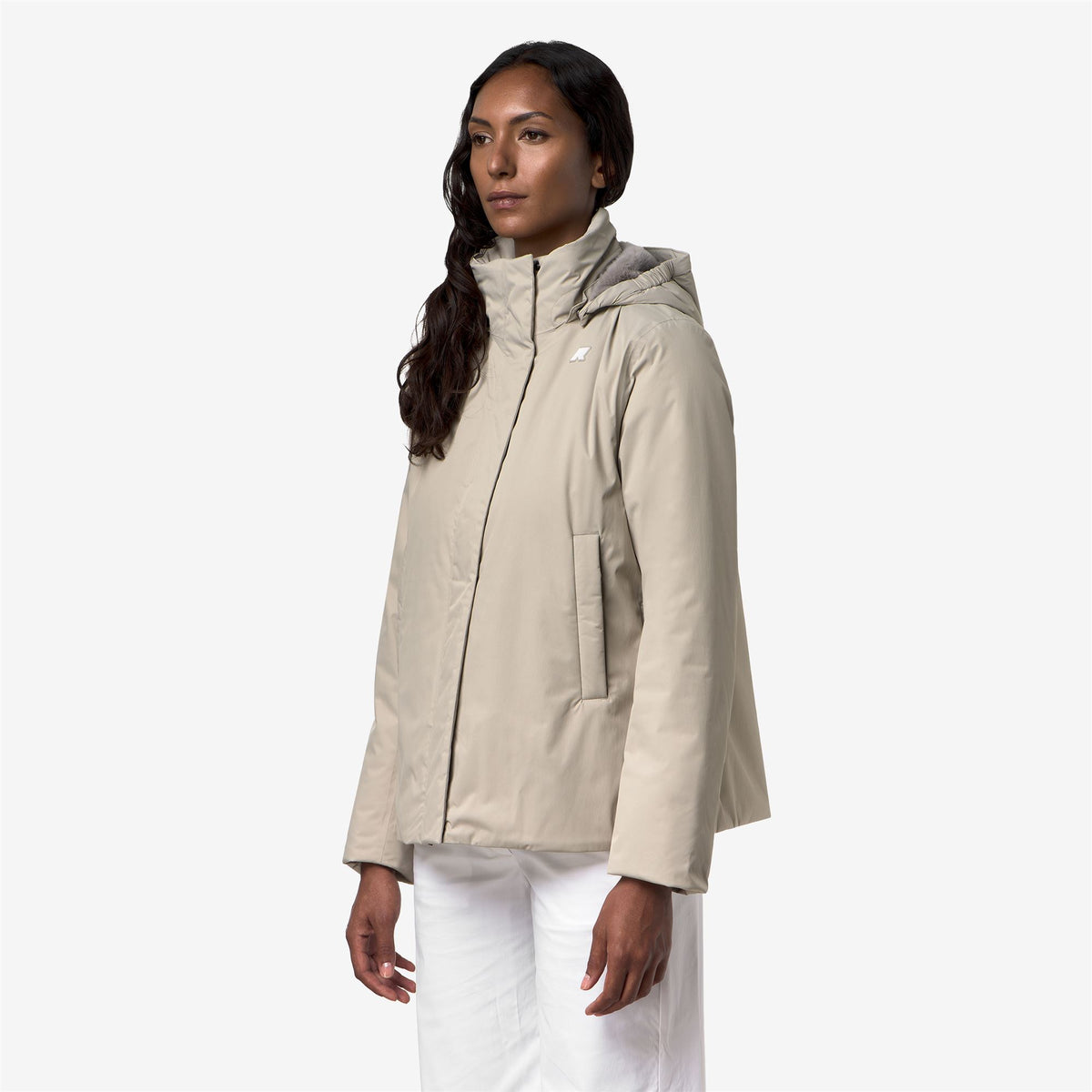 Jackets_Woman_MARLETTE TWILL SOFT BEAVER_Mid_Beige Cashmere - Grey Warm - Commercial 5