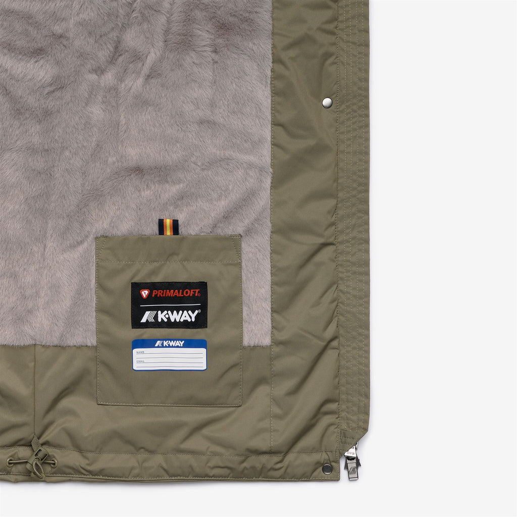 Jackets_Woman_SOPHIE TWILL SOFT BEAVER_3/4 Length_Green Army - Grey Warm - Commercial 2