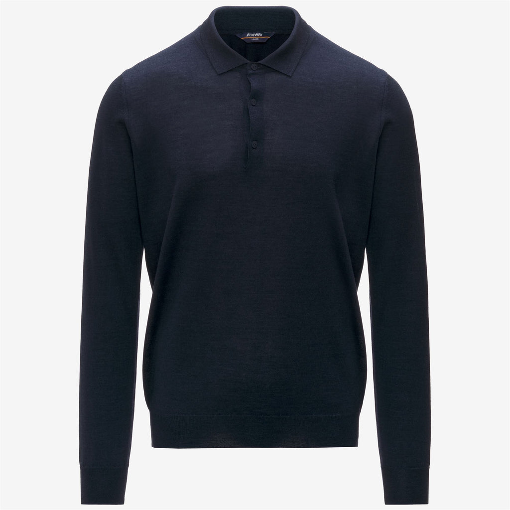 Knitwear_Man_REY WOOL SILK CASHMERE_Polo_Blue Depth - Commercial 7