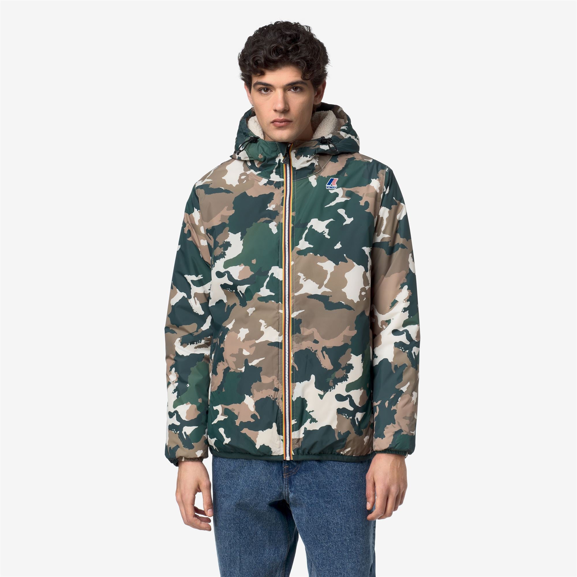 Jackets_UNISEX_ CLAUDE ORSETTO GRAPHIC_Mid_CAMO - Green Dk Jungle - Beige Khaki - Commercial 4