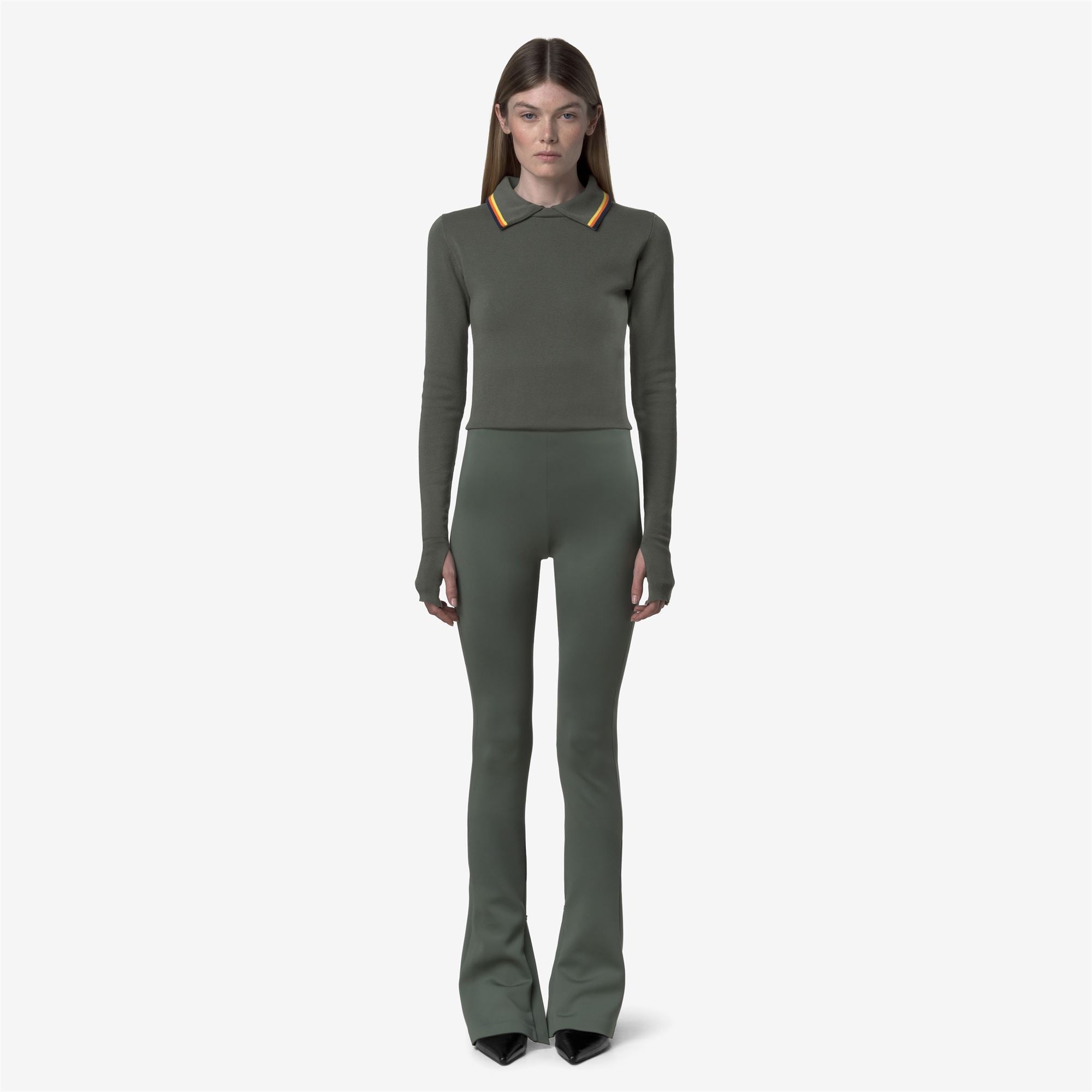 Pants_WOMAN_FLAGGY SCUBA_Sport Trousers_Green Greysh - Commercial 4
