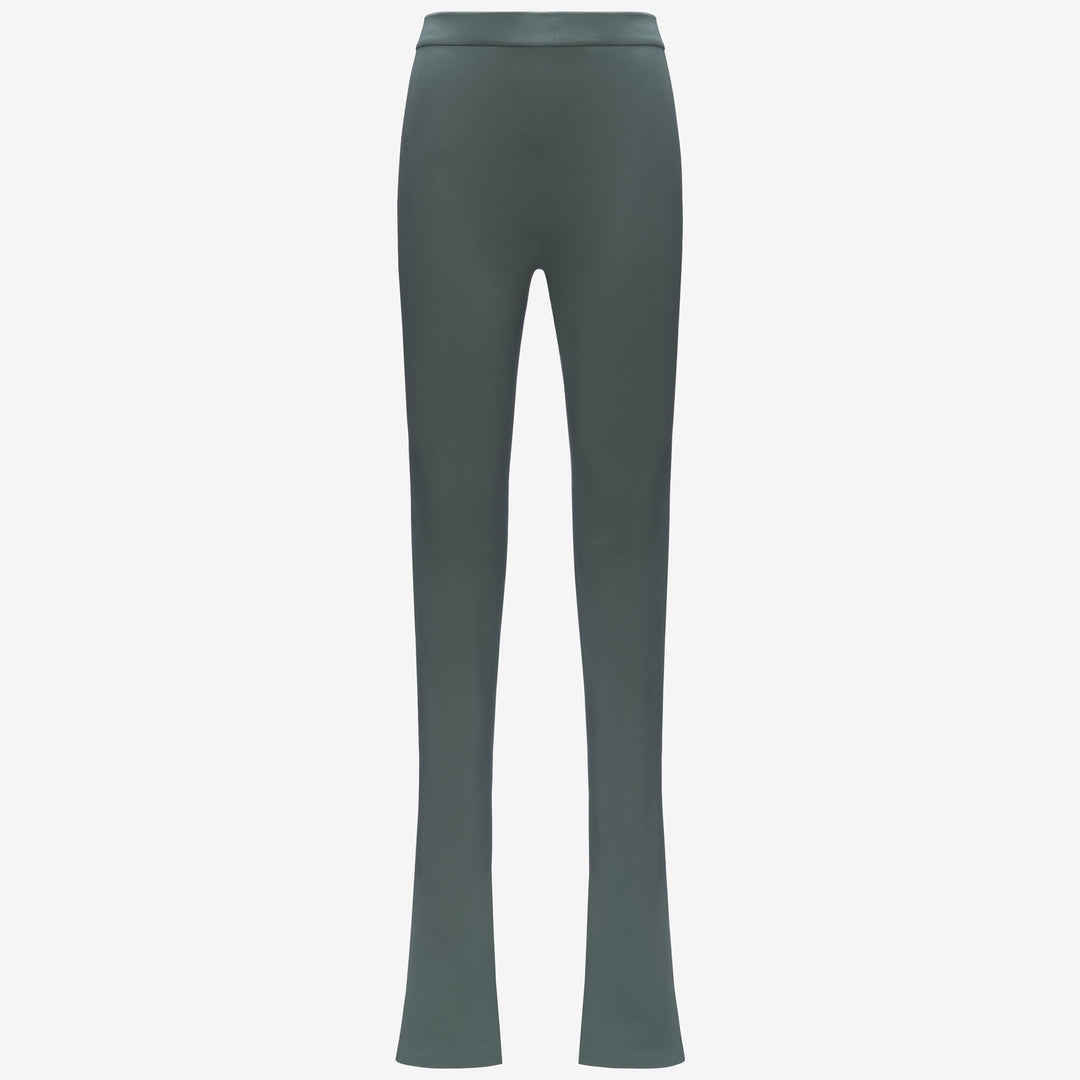 Green grey Women's Sculpted Sport Trousers with Flared Hem 01