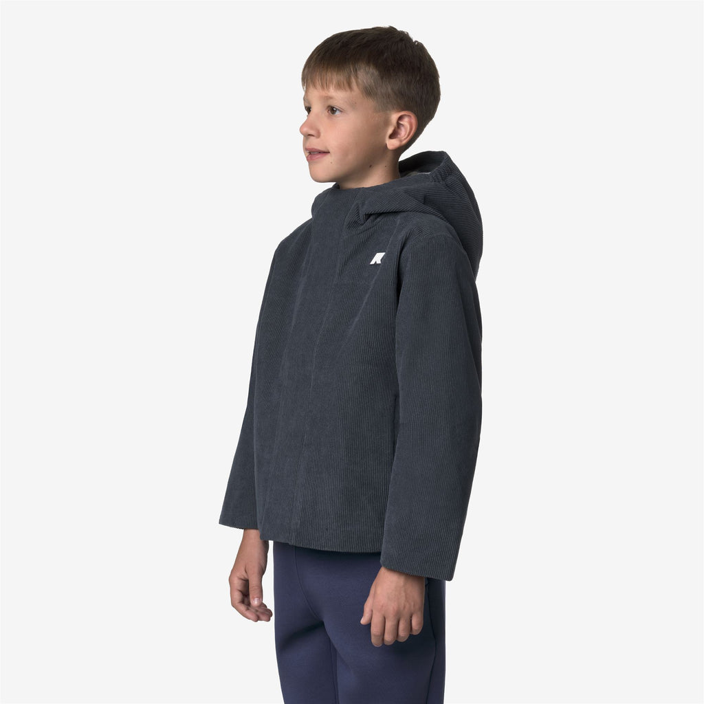 Jackets_BOY_P. SHARILLE CORDUROY_Jacket_Blue  - Tartan Combo - Commercial 5