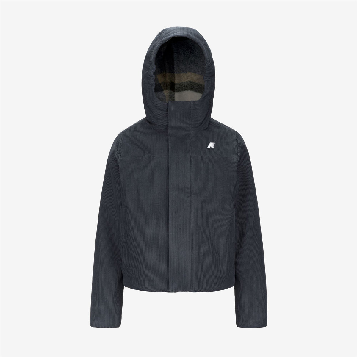Jackets_BOY_P. SHARILLE CORDUROY_Jacket_Blue  - Tartan Combo - Commercial 1