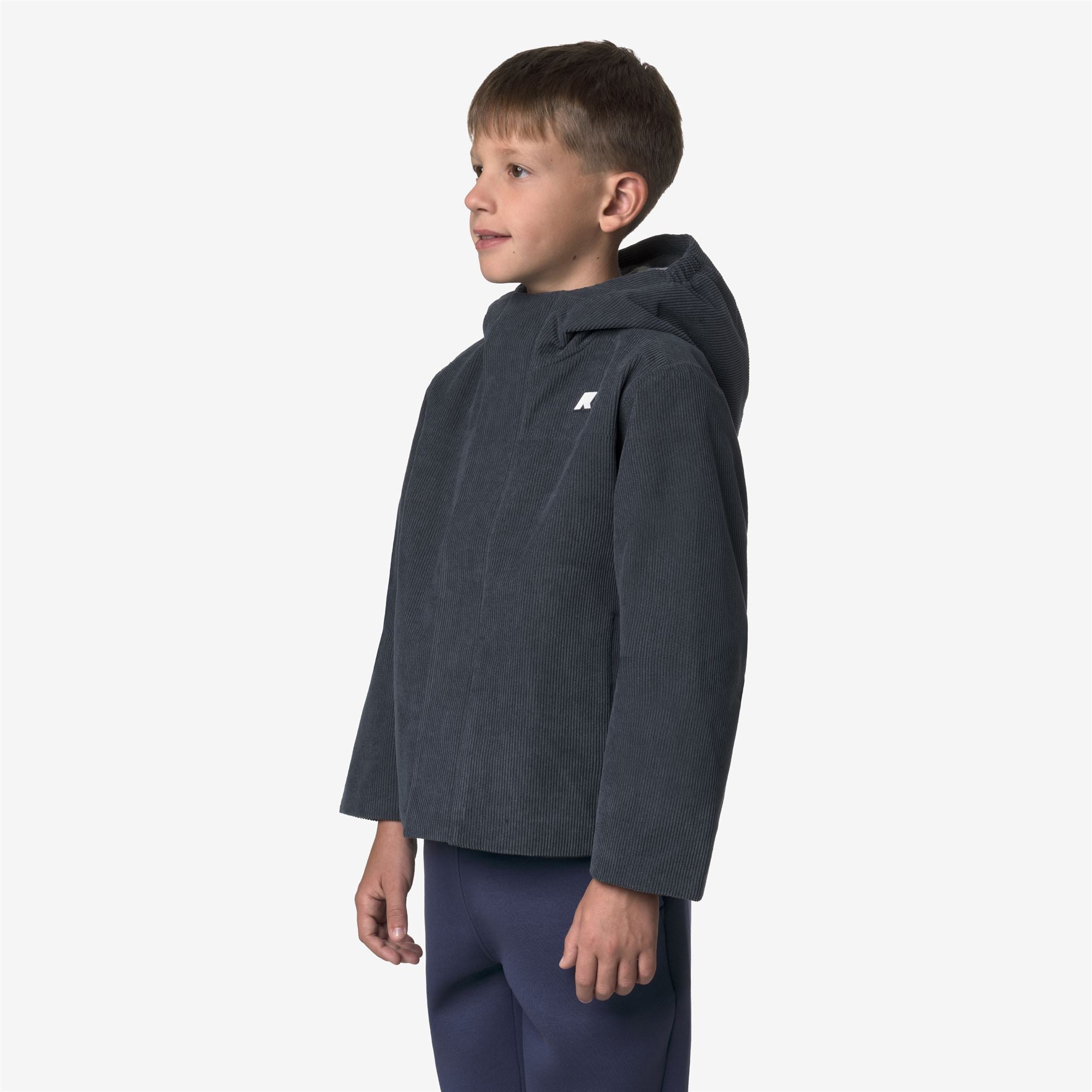 Jackets_BOY_P. SHARILLE CORDUROY_Jacket_Blue  - Tartan Combo - Commercial 5