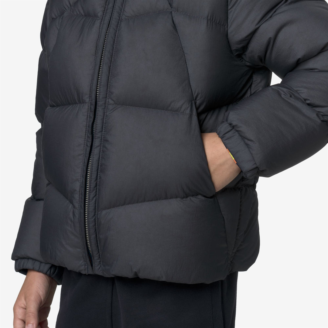 Blue boy's thermal puffer jacket with down insulation main