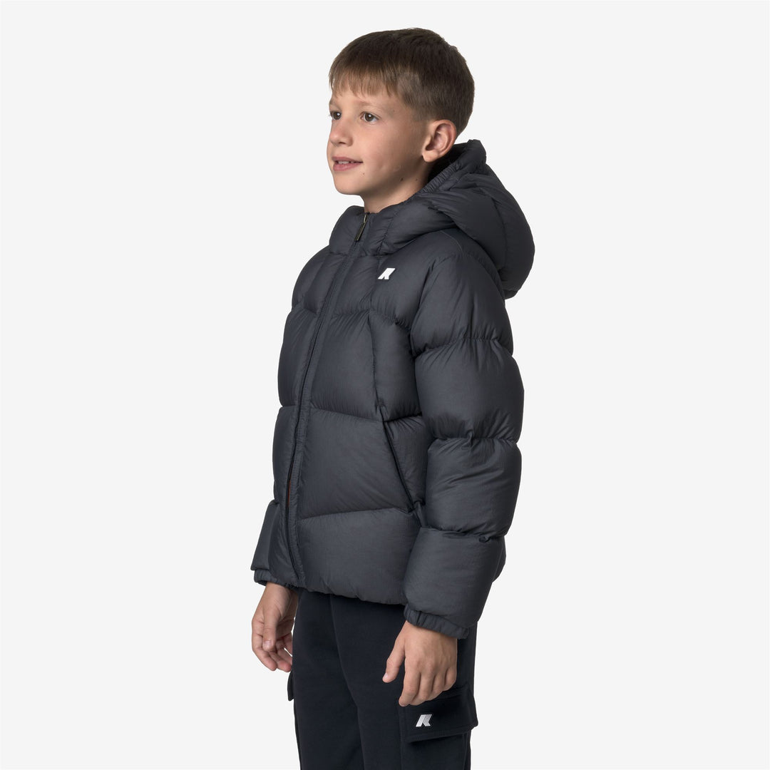 Blue boy's thermal puffer jacket with down insulation main