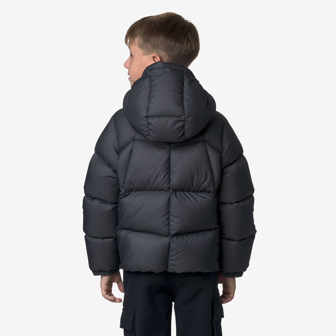 Blue boy's thermal puffer jacket with down insulation main