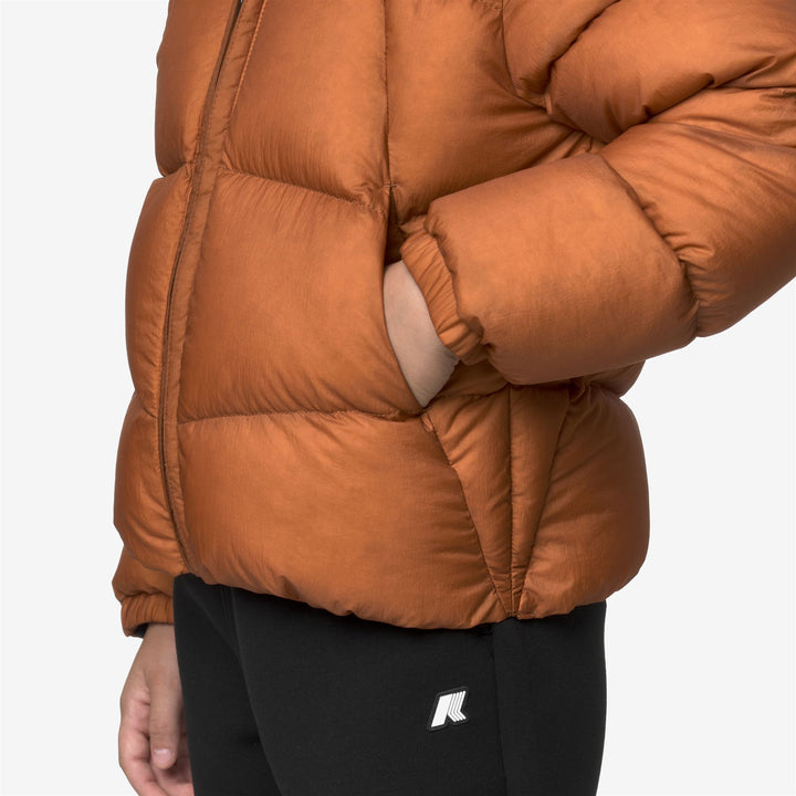 Orange Boy's Thermal Puffer Jacket with Down Insulation 2