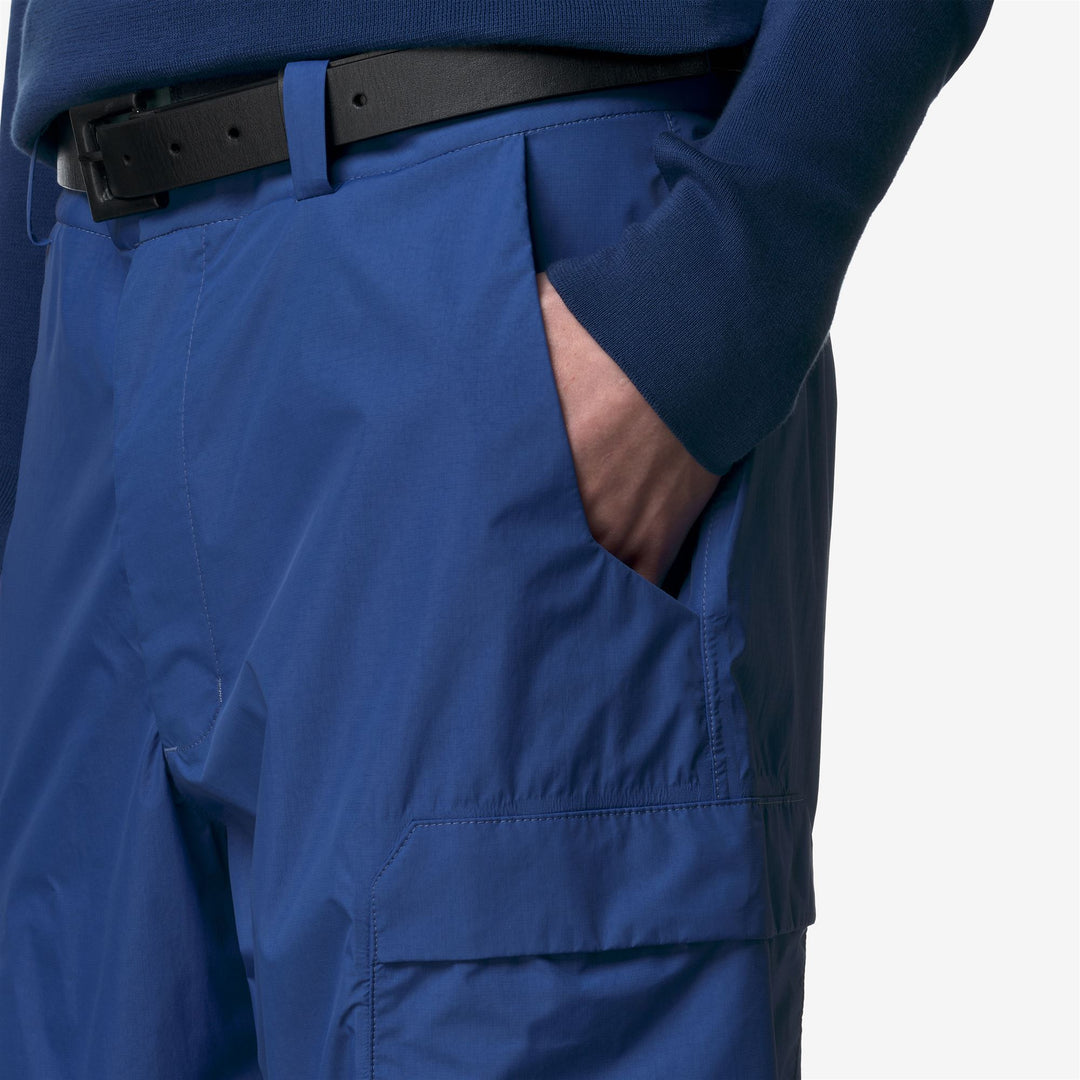 Pantaloni cargo da uomo blu ad alte prestazioni con vestibilità regolabile main