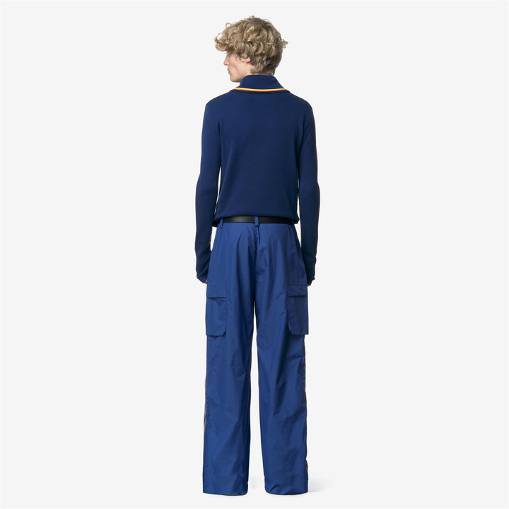 Pantaloni cargo da uomo blu ad alte prestazioni con vestibilità regolabile 5