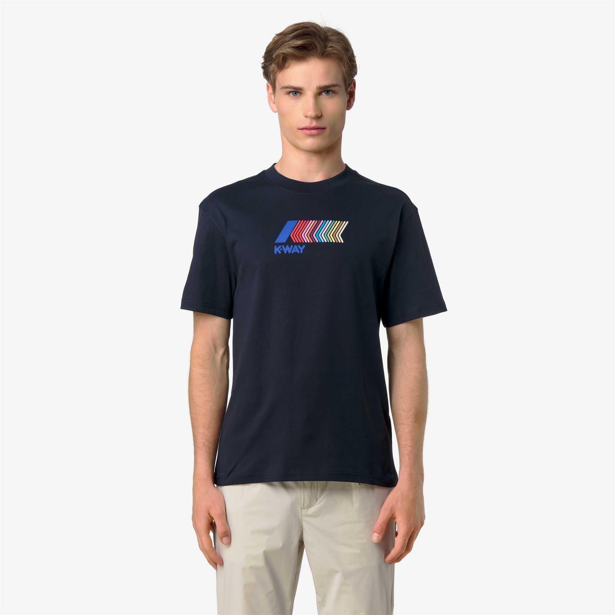 T-Shirts & Top_Man_SOLO ICONIC FRONT_T-Shirt_Blue Depth - Commercial 4