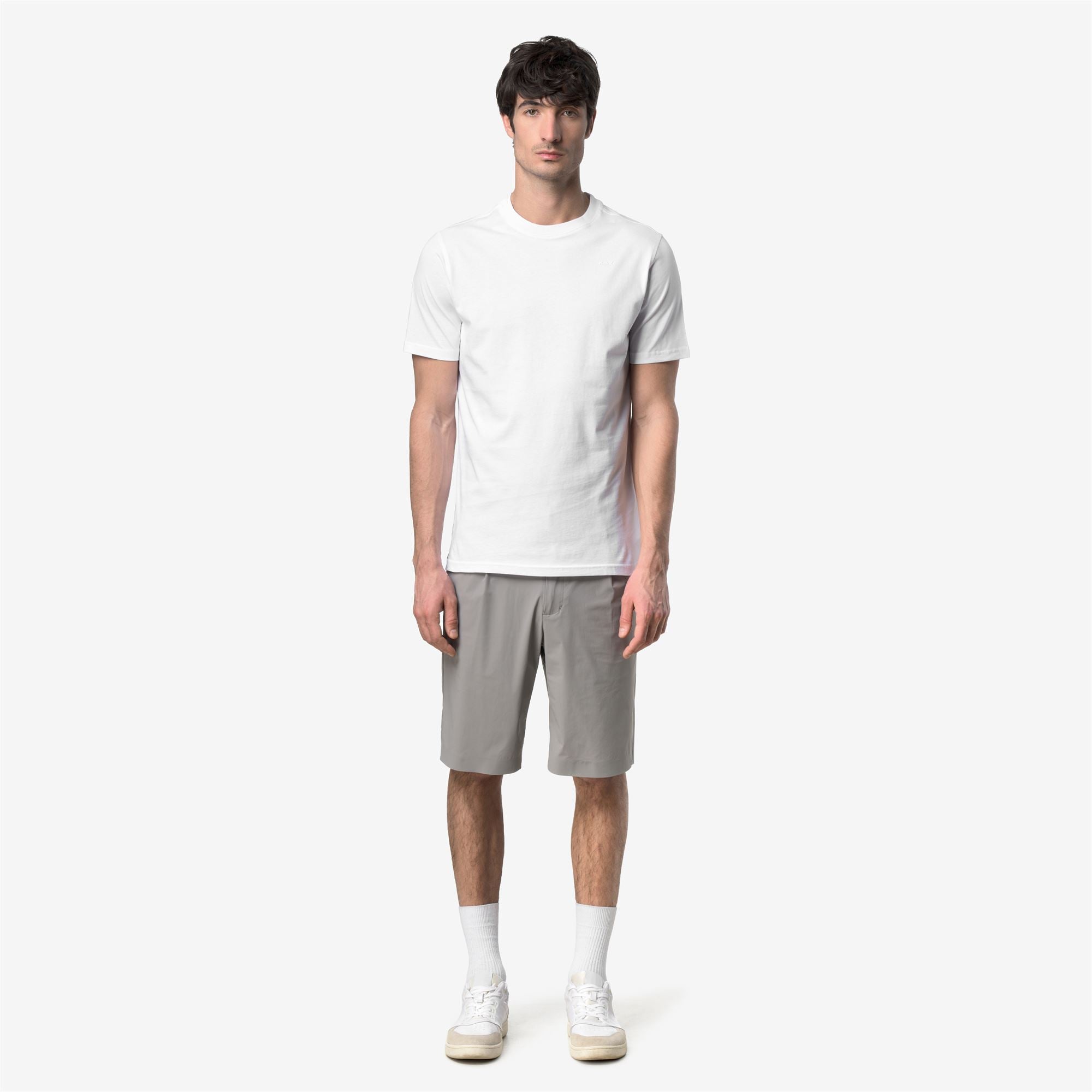 T-Shirts & Top_Man_ODOM JERSEY MICRO LETTERING SLIM_T-Shirt_White - White - Commercial 4