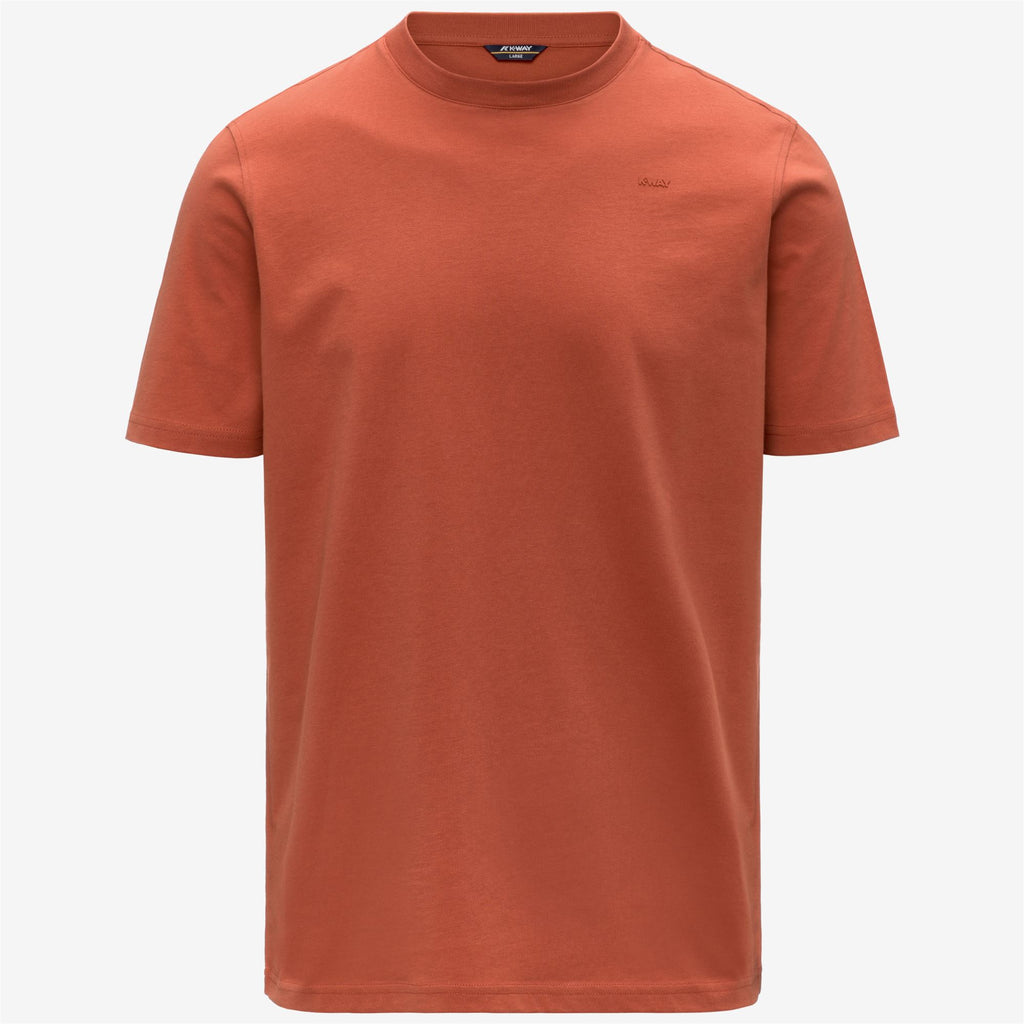 T-Shirts & Top_Man_ODOM JERSEY MICRO LETTERING SLIM_T-Shirt_Orange Brownish - Commercial 1
