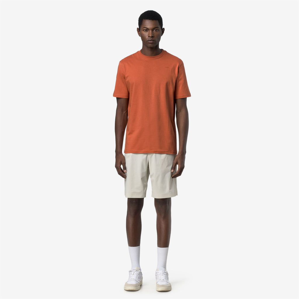 T-Shirts & Top_Man_ODOM JERSEY MICRO LETTERING SLIM_T-Shirt_Orange Brownish - Commercial 4