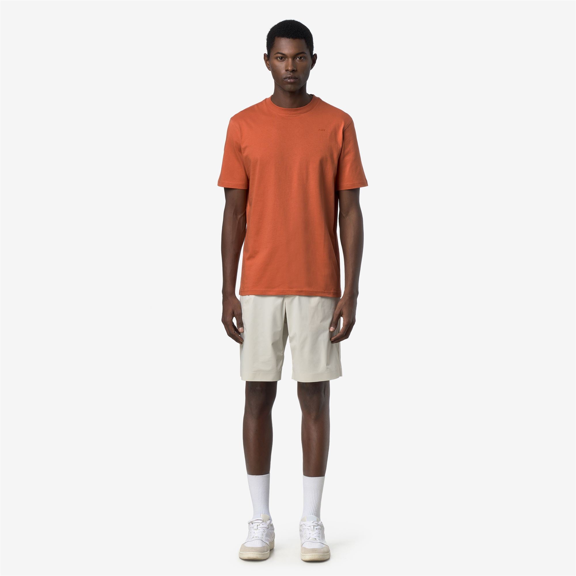 T-Shirts & Top_Man_ODOM JERSEY MICRO LETTERING SLIM_T-Shirt_Orange Brownish - Commercial 4