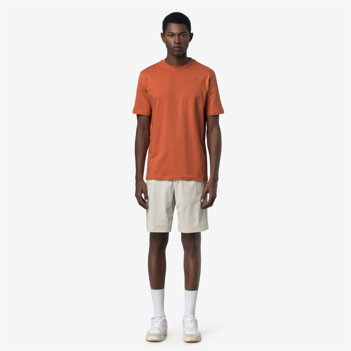 T-Shirts & Top_Man_ODOM JERSEY MICRO LETTERING SLIM_T-Shirt_Orange Brownish - Commercial 4