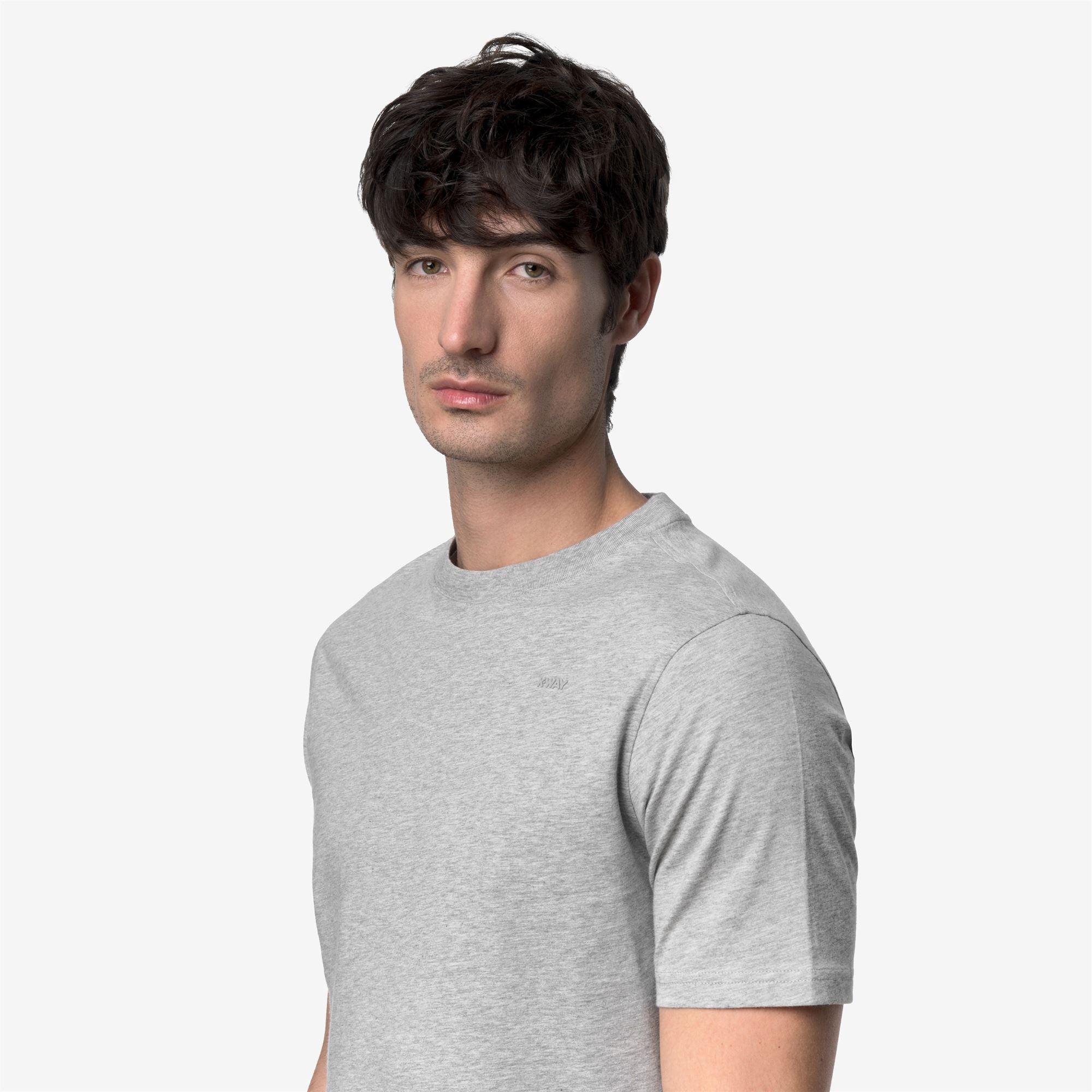 T-Shirts & Top_Man_ODOM JERSEY MICRO LETTERING SLIM_T-Shirt_GREY MID MEL - Commercial 7