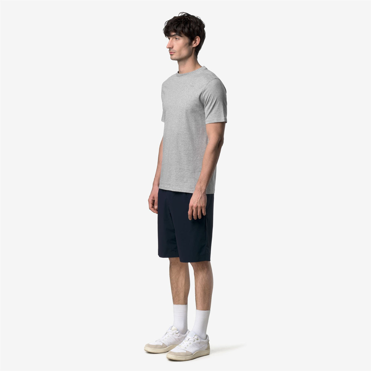 T-Shirts & Top_Man_ODOM JERSEY MICRO LETTERING SLIM_T-Shirt_GREY MID MEL - Commercial 5