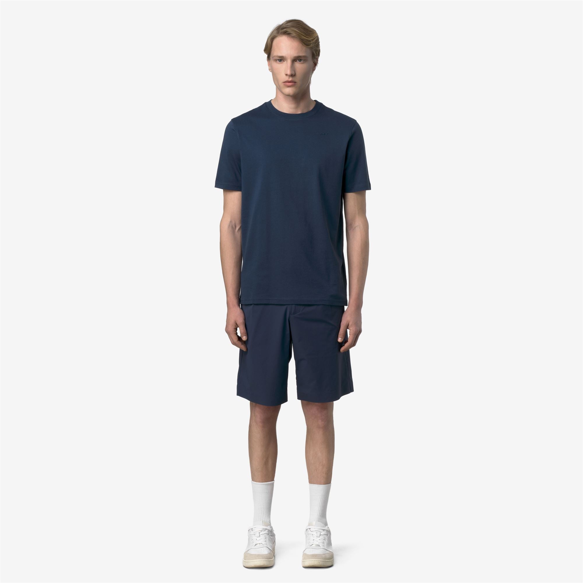 T-Shirts & Top_Man_ODOM JERSEY MICRO LETTERING SLIM_T-Shirt_Blue Insignia - Commercial 4