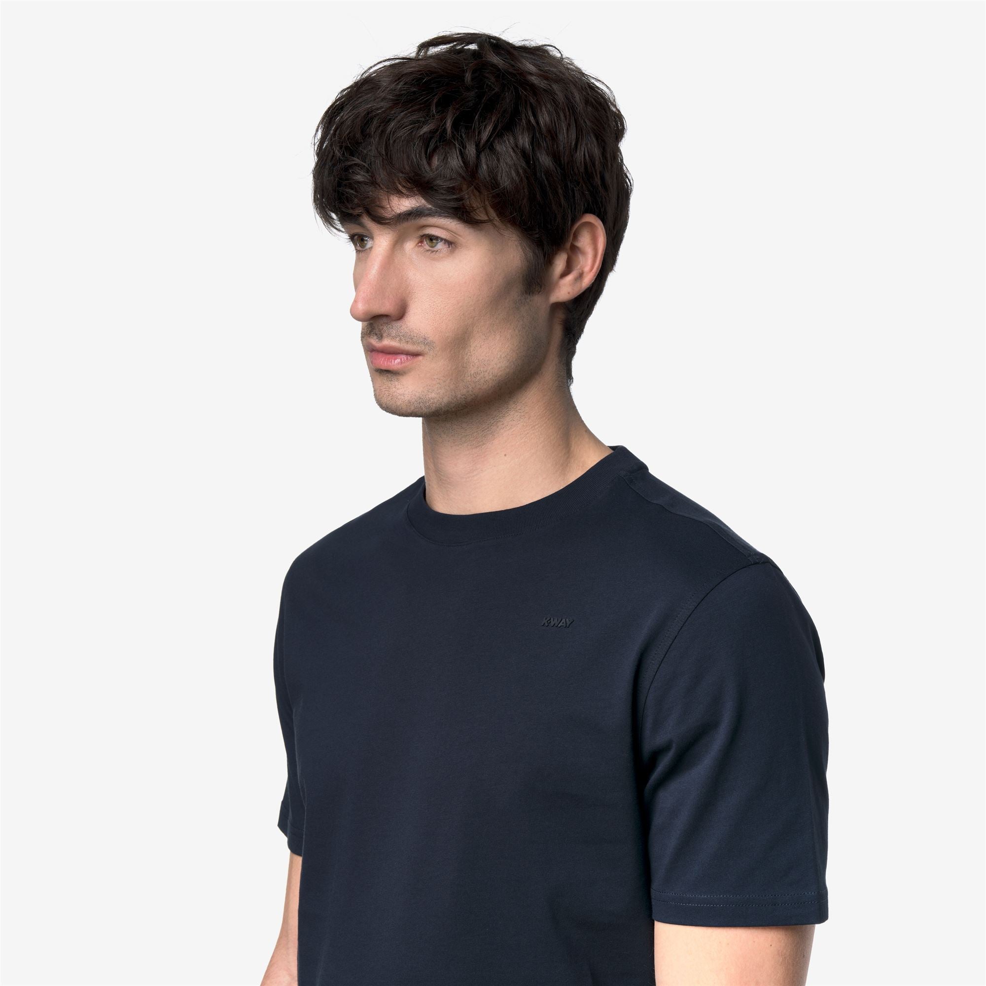 T-Shirts & Top_Man_ODOM JERSEY MICRO LETTERING SLIM_T-Shirt_Blue Depth - Commercial 7