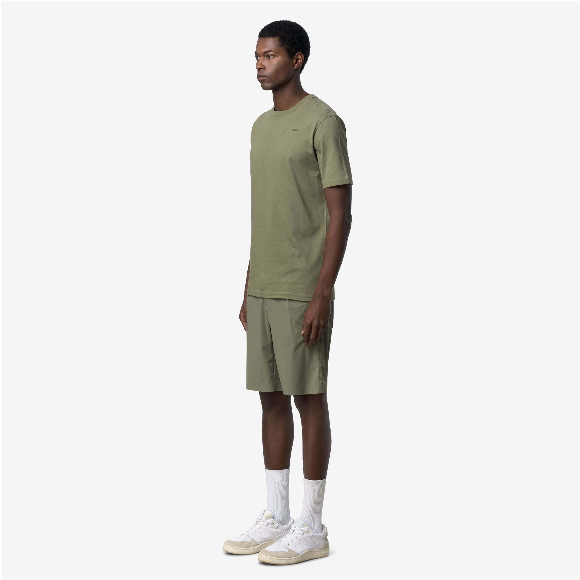 T-Shirts & Top_Man_ODOM JERSEY MICRO LETTERING SLIM_T-Shirt_Green Lichen - Commercial 5