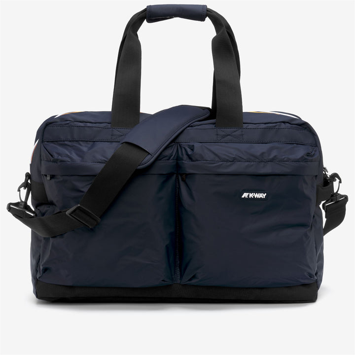 Bolsa de lona unisex azul con bolsillos utilitarios y correa ajustable 1
