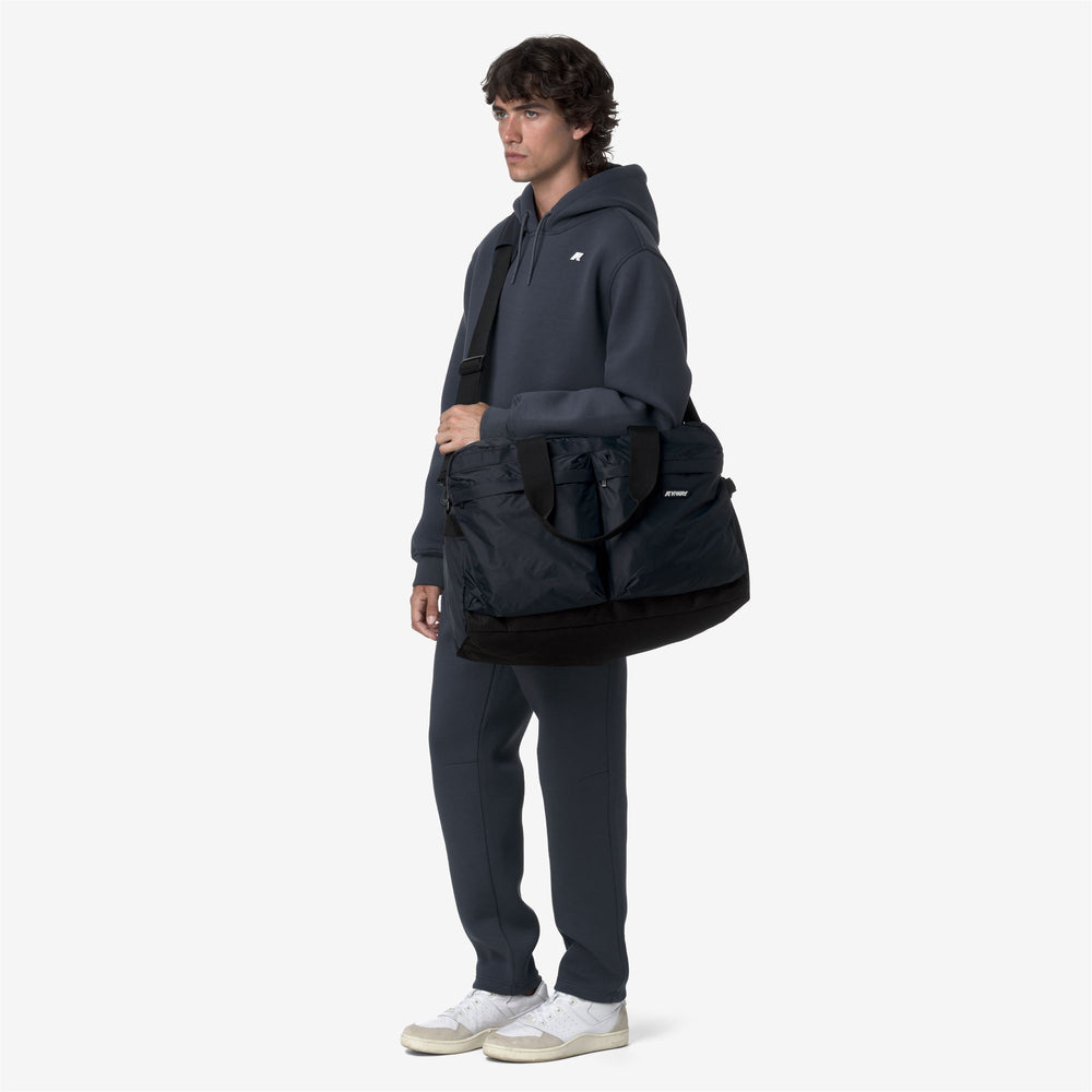Blue unisex Duffle Bag with Utility Pockets and Adjustable Strap 02