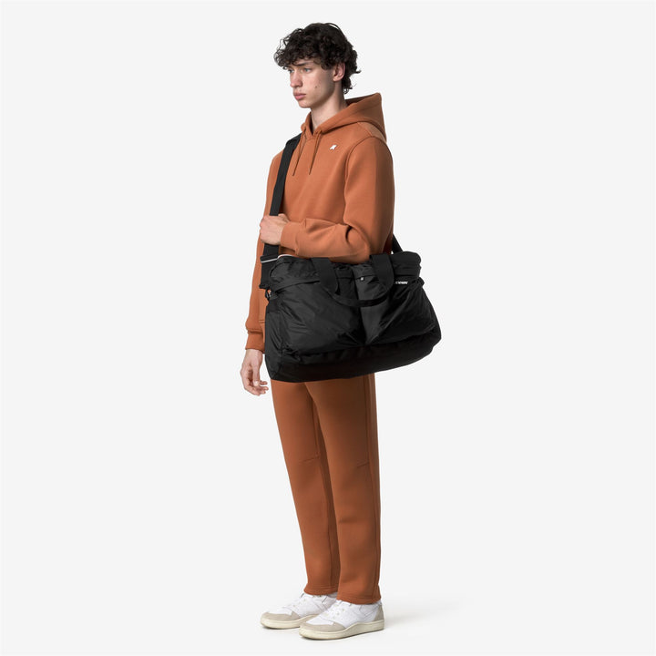 Bolsa de lona ligera unisex Ardelu negra con bolsillos multiusos 4