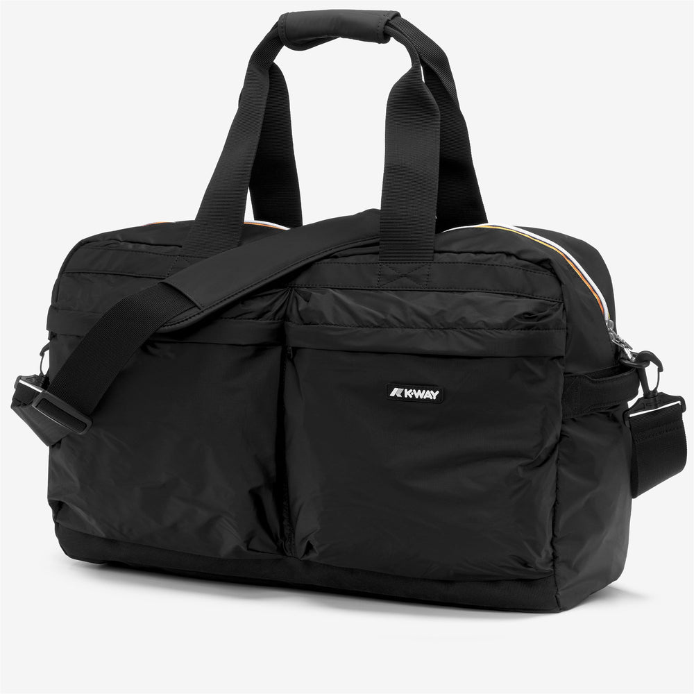 Black Unisex Ardelu Lightweight Duffle Bag with Utility Pockets 02