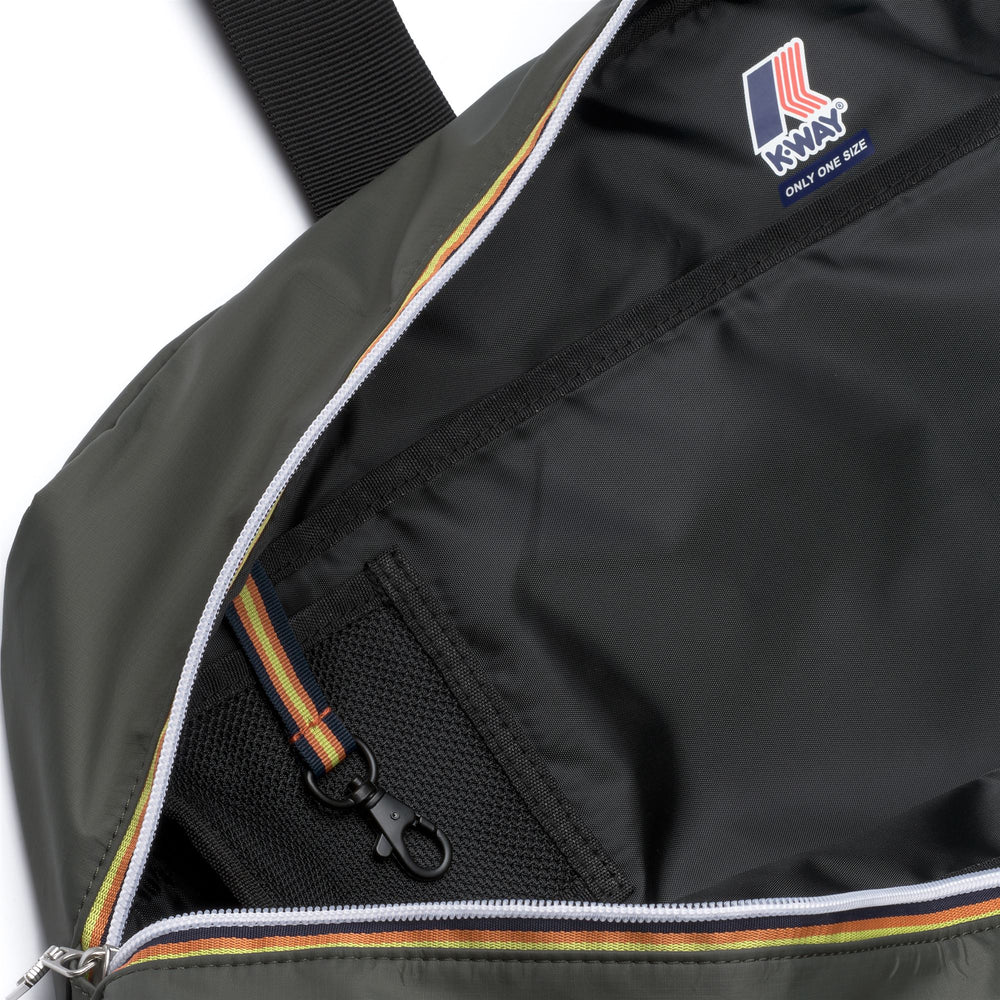 Green unisex Duffle Bag with Utility Pockets and Adjustable Strap 02