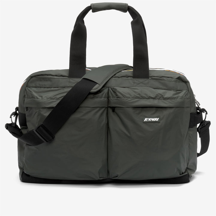Bolsa de lona unisex verde con bolsillos utilitarios y correa ajustable 1