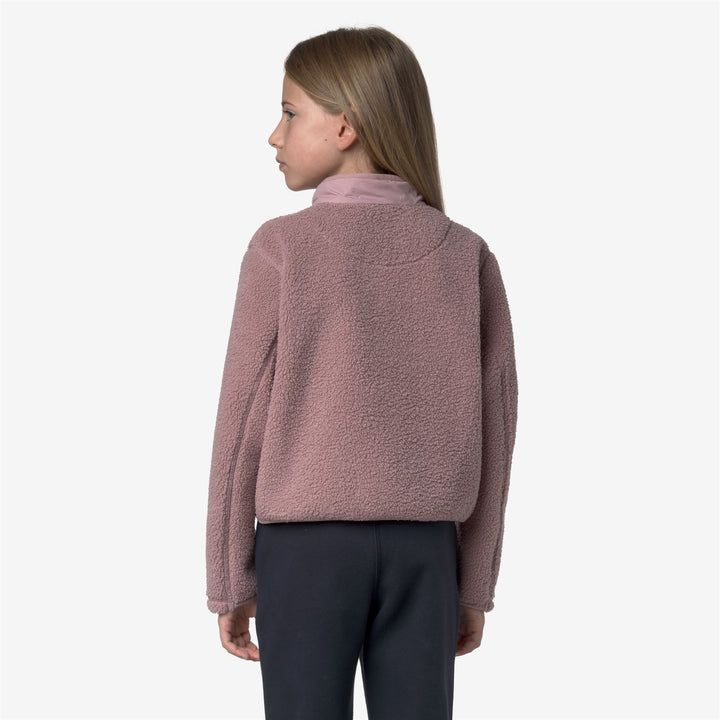 Maglione in pile rosa marrone per ragazze per attività all'aperto 5