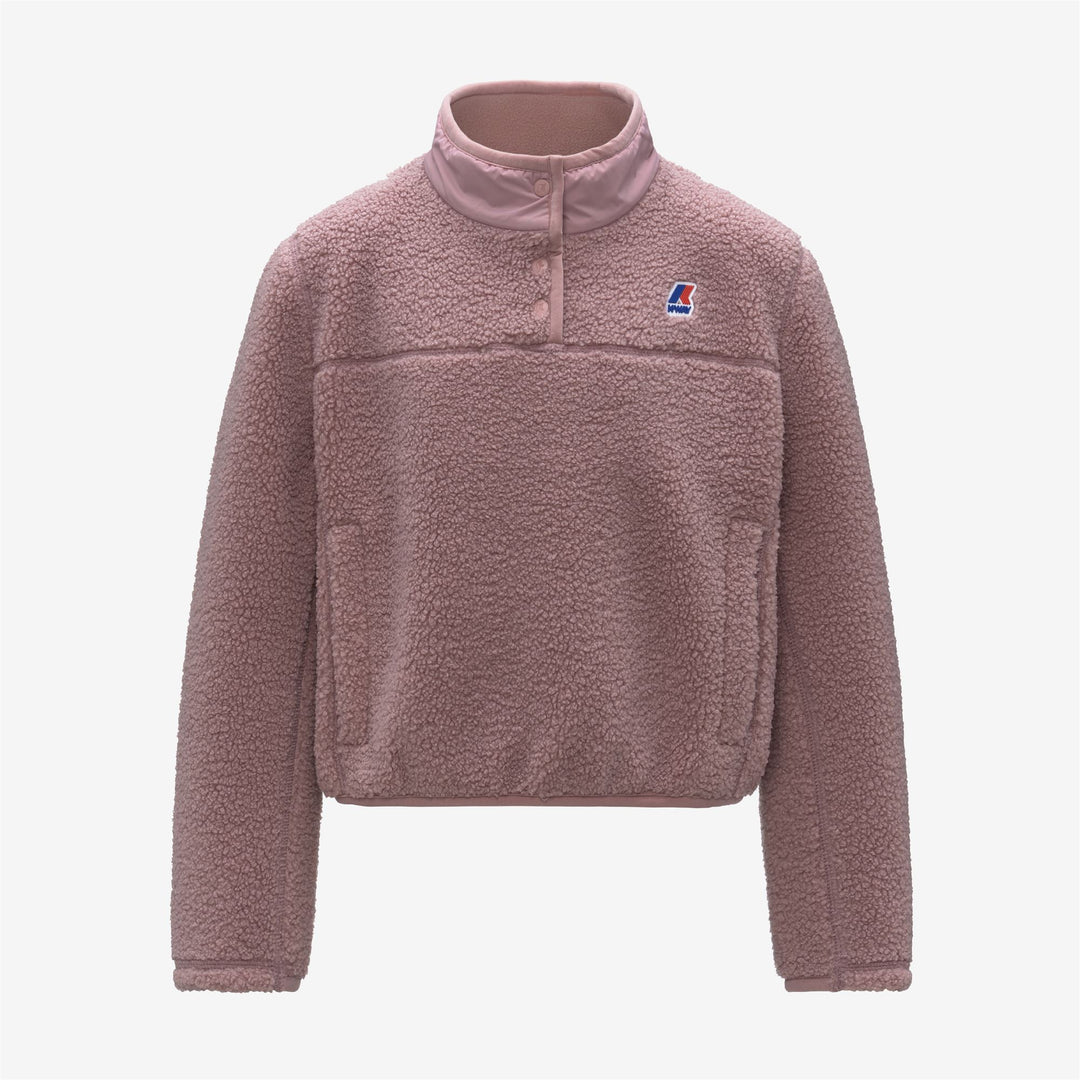 Brown pink Girls' Fleece Pullover for Outdoor Activities 01