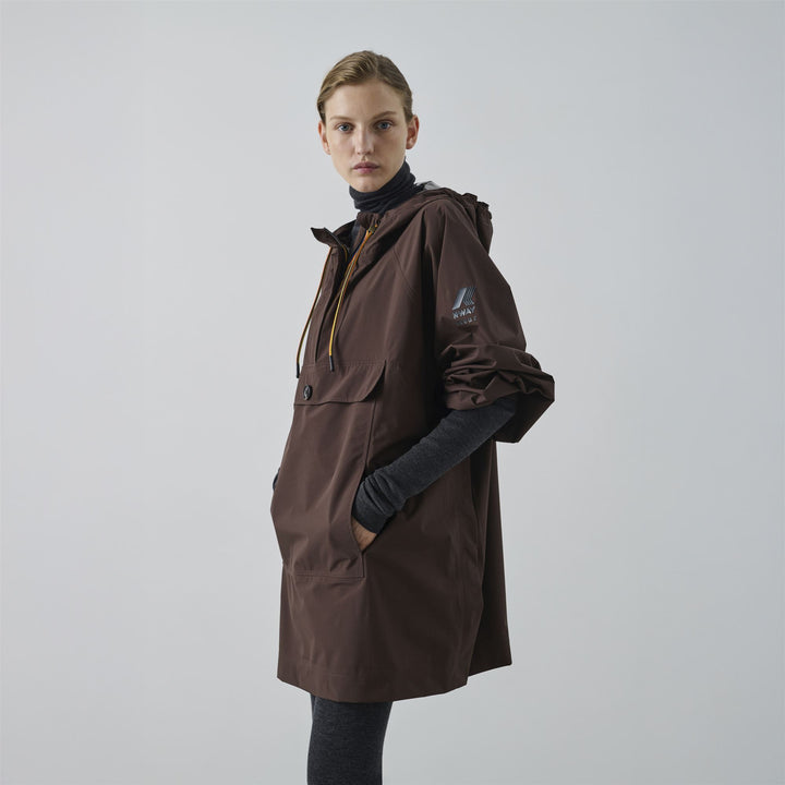 Chaqueta gabardina impermeable unisex de gran tamaño de color marrón 7