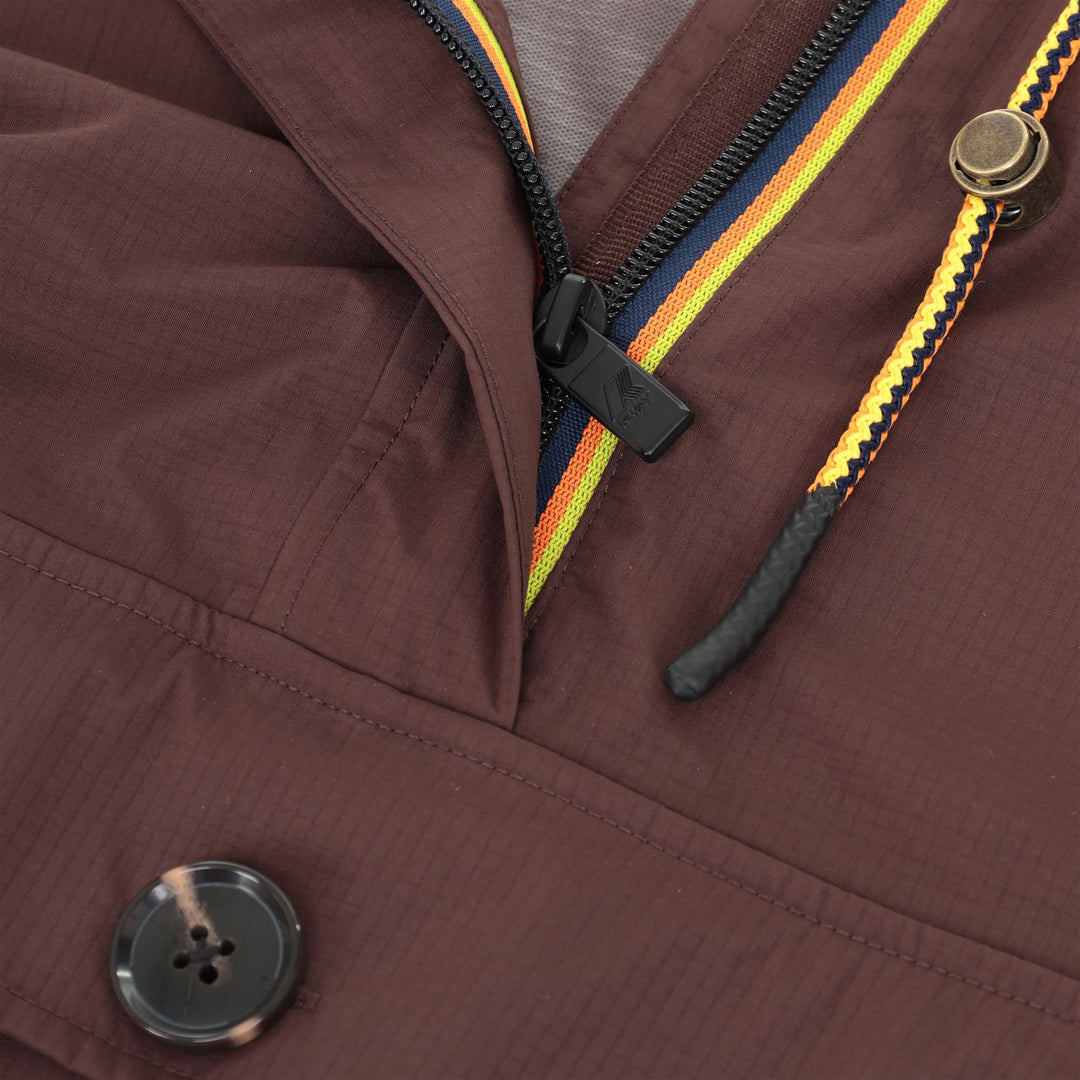 Chaqueta gabardina impermeable unisex de gran tamaño de color marrón main