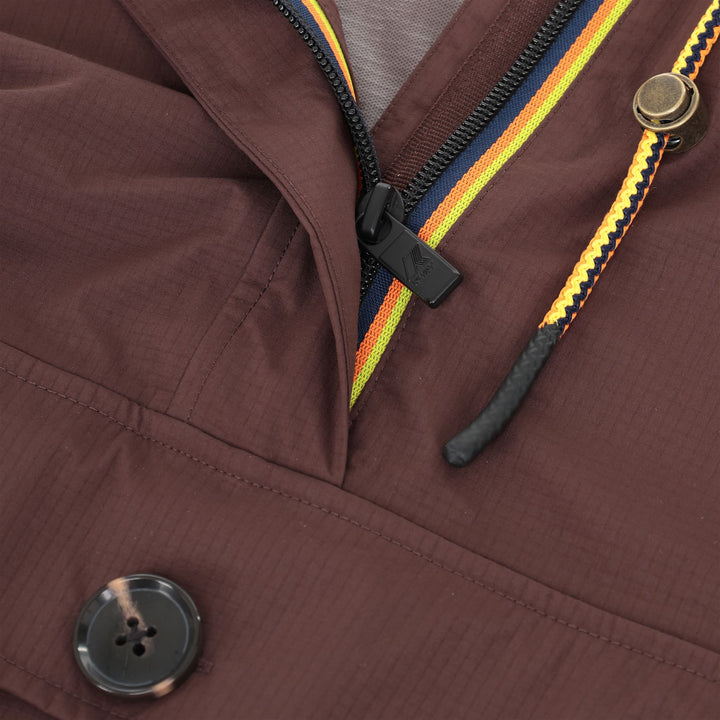 Chaqueta gabardina impermeable unisex de gran tamaño de color marrón 2