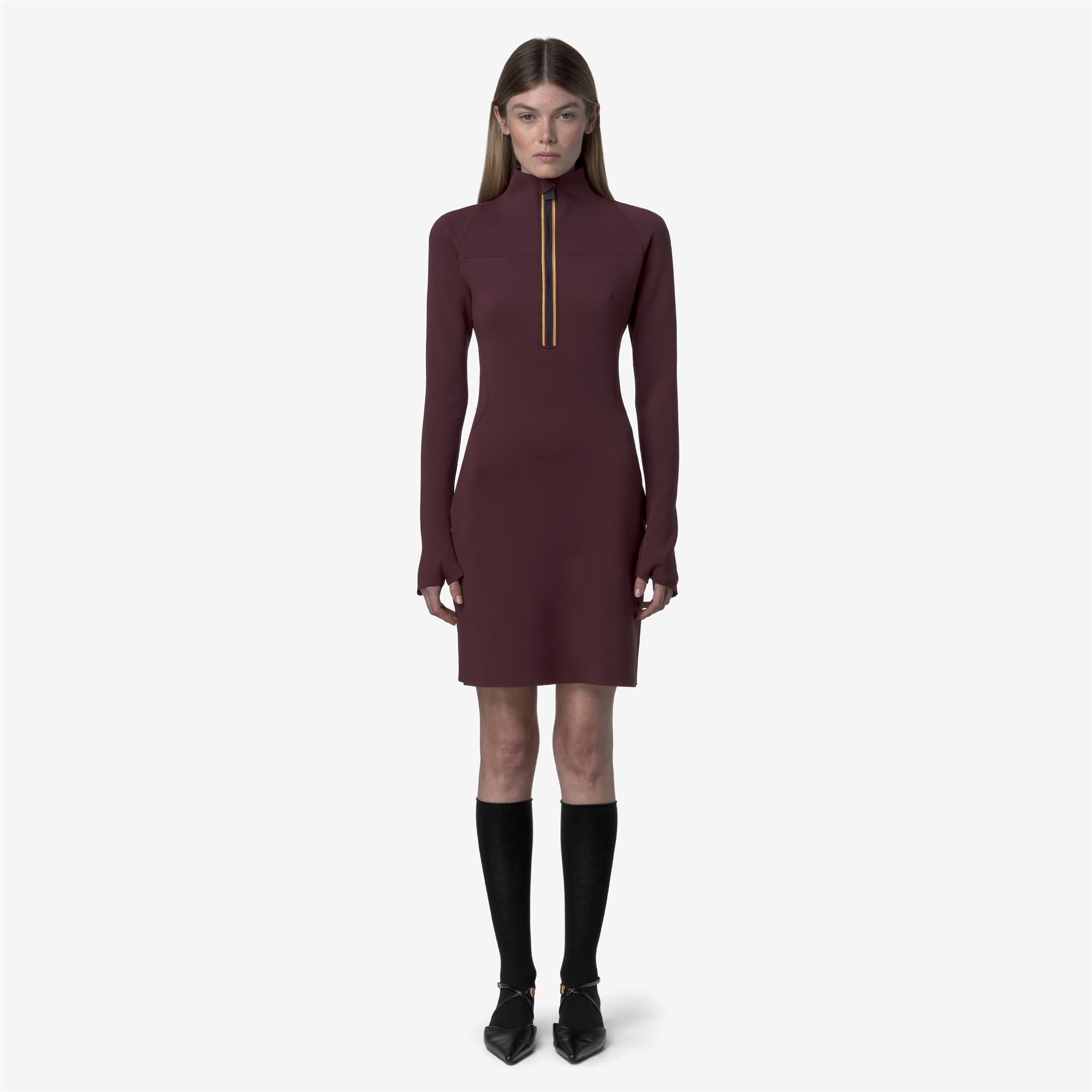 Dresses_WOMAN_MINID SCUBA_Short_Red Dk Amaranto - Commercial 4