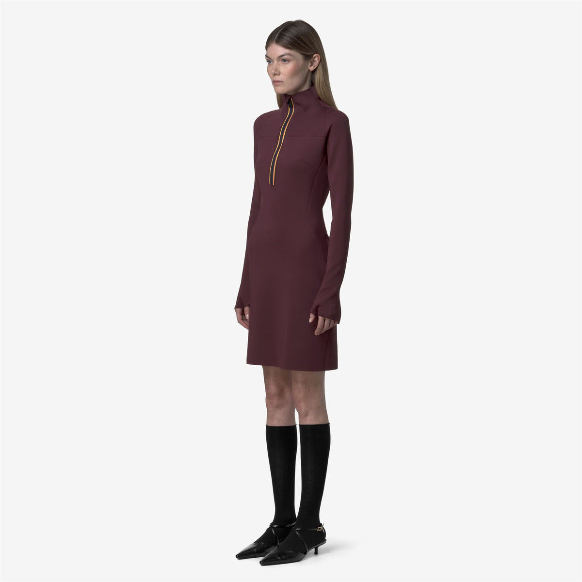 Dresses_WOMAN_MINID SCUBA_Short_Red Dk Amaranto - Commercial 5