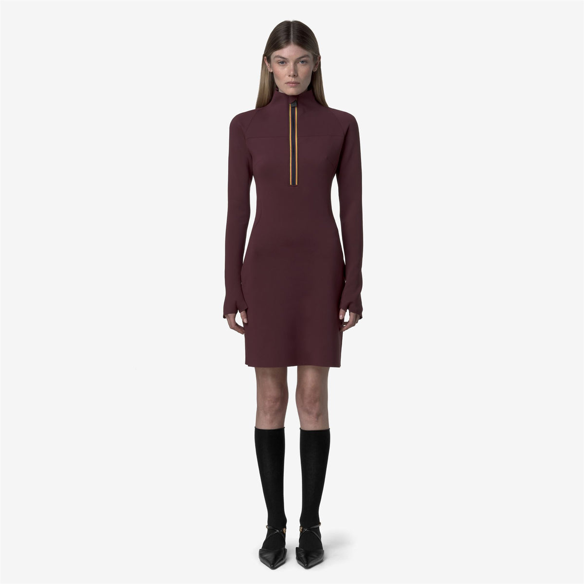 Dresses_WOMAN_MINID SCUBA_Short_Red Dk Amaranto - Commercial 4