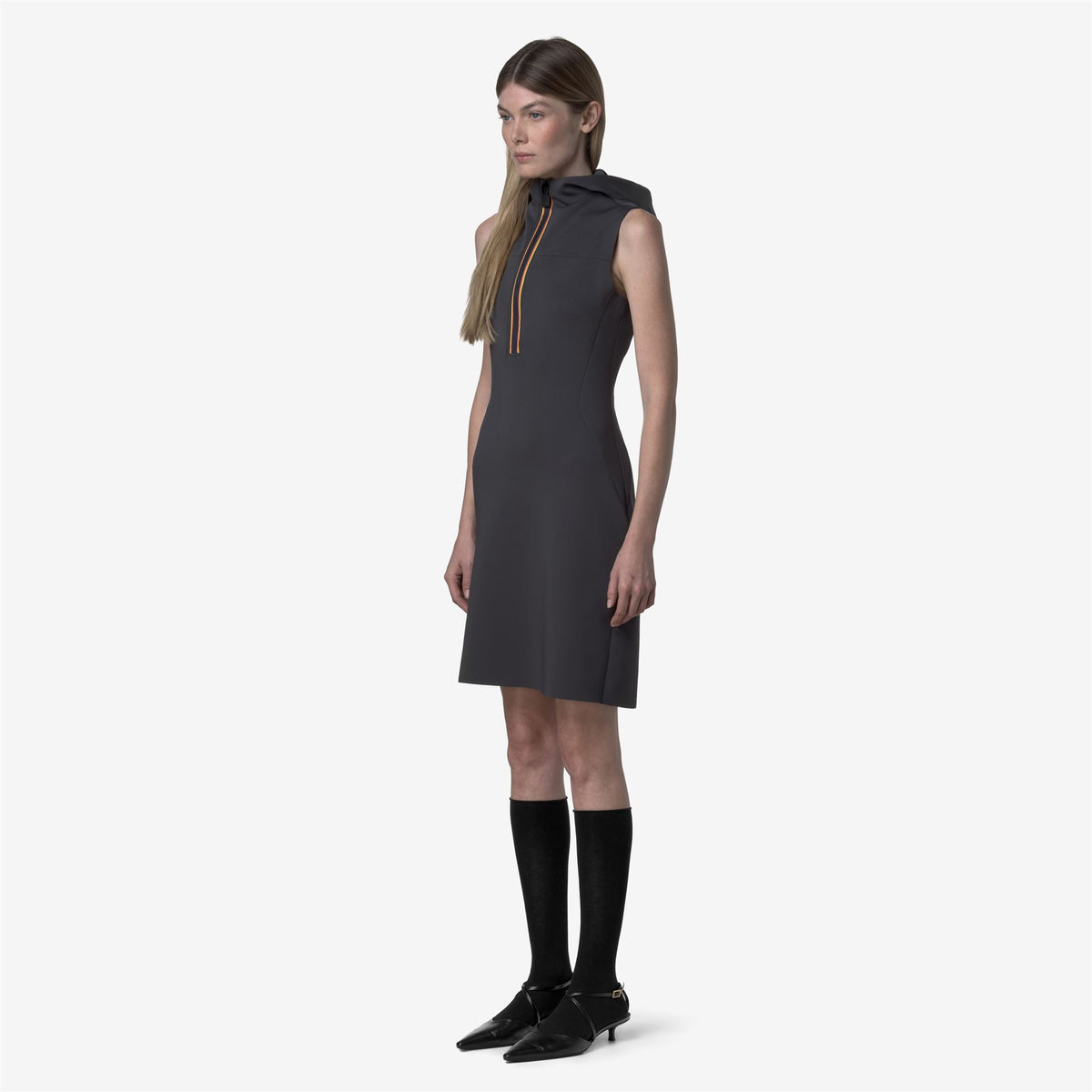 Dresses_WOMAN_HOODRESS SCUBA_Short_Blue Night - Commercial 5
