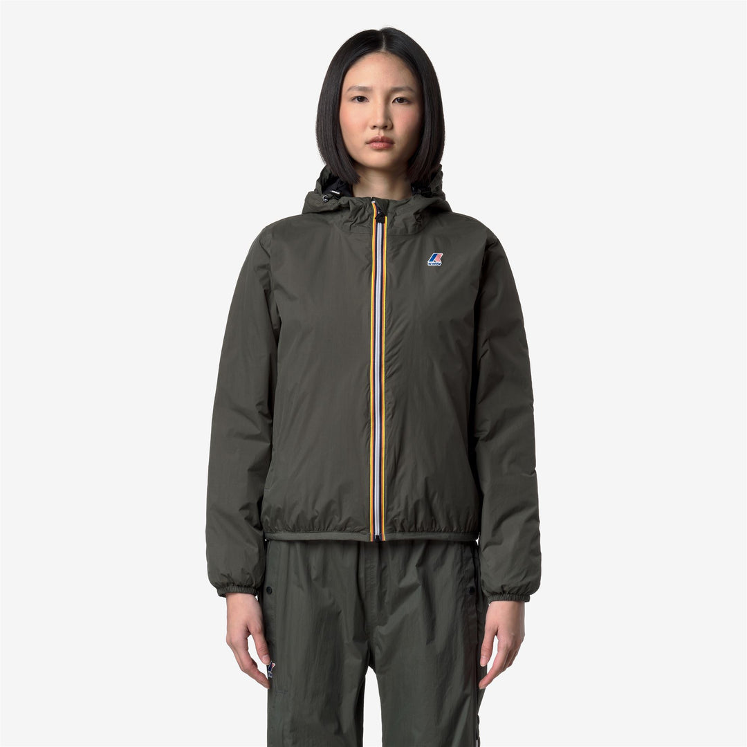  CLAUDETTE WARM Chaquetas Mitad Mujer GREEN BLACKISH 01