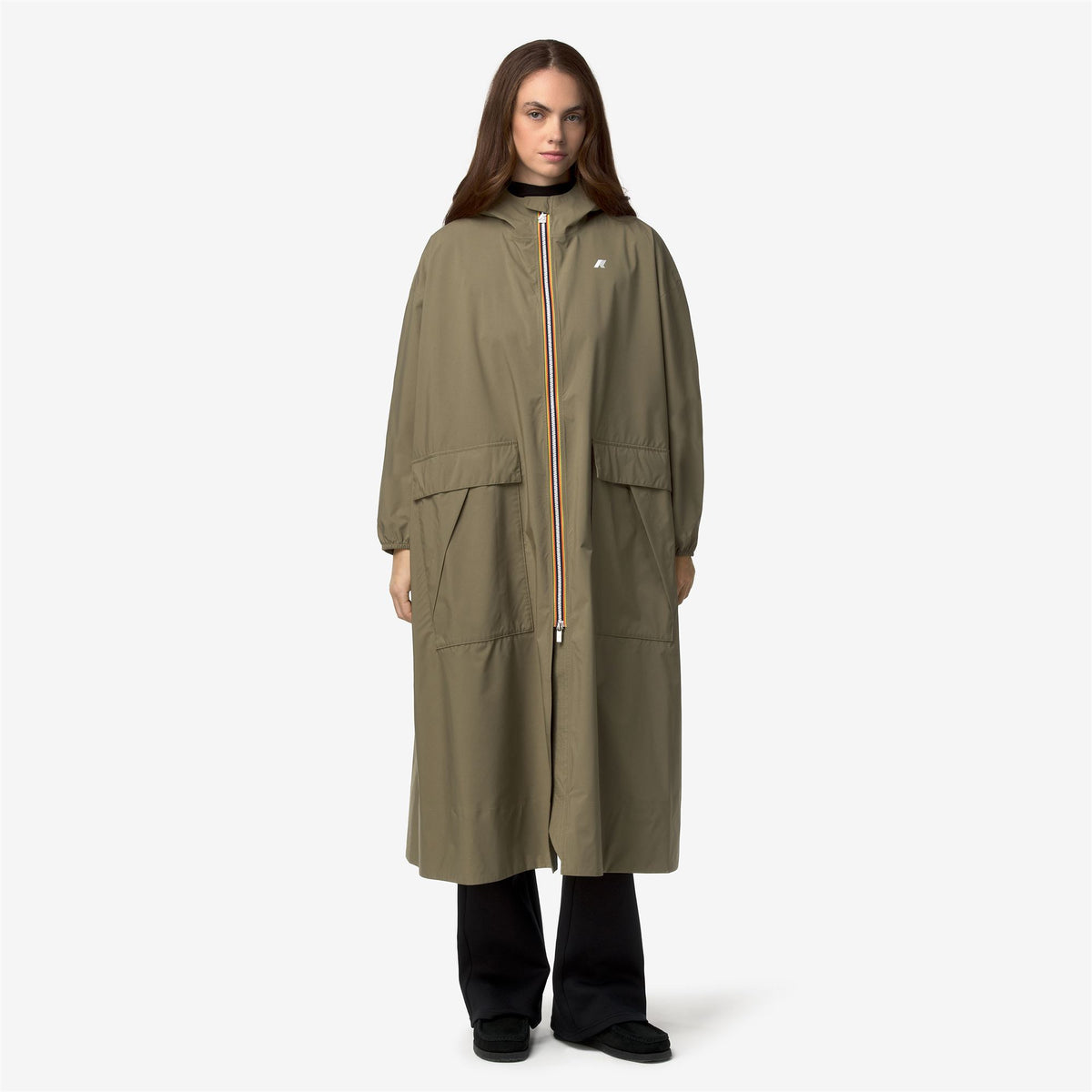 Jackets_Woman_PERNILLA STRETCH DOT_Long_Green Army - Commercial 4